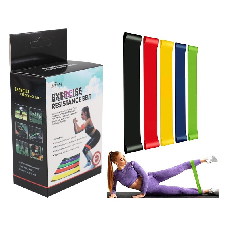5-li Lateks Fitness Juqutu Dəsti – Evdə və Zalda İdman Üçün Mükəmməl Bantlar