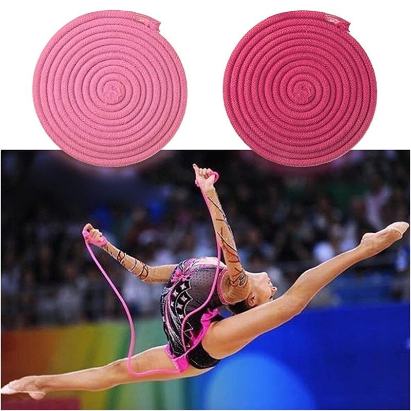 Gimnastika Aerobika Atlama İpi Göy Qurşağı Rəngli Bədii Gimnastika İpi
