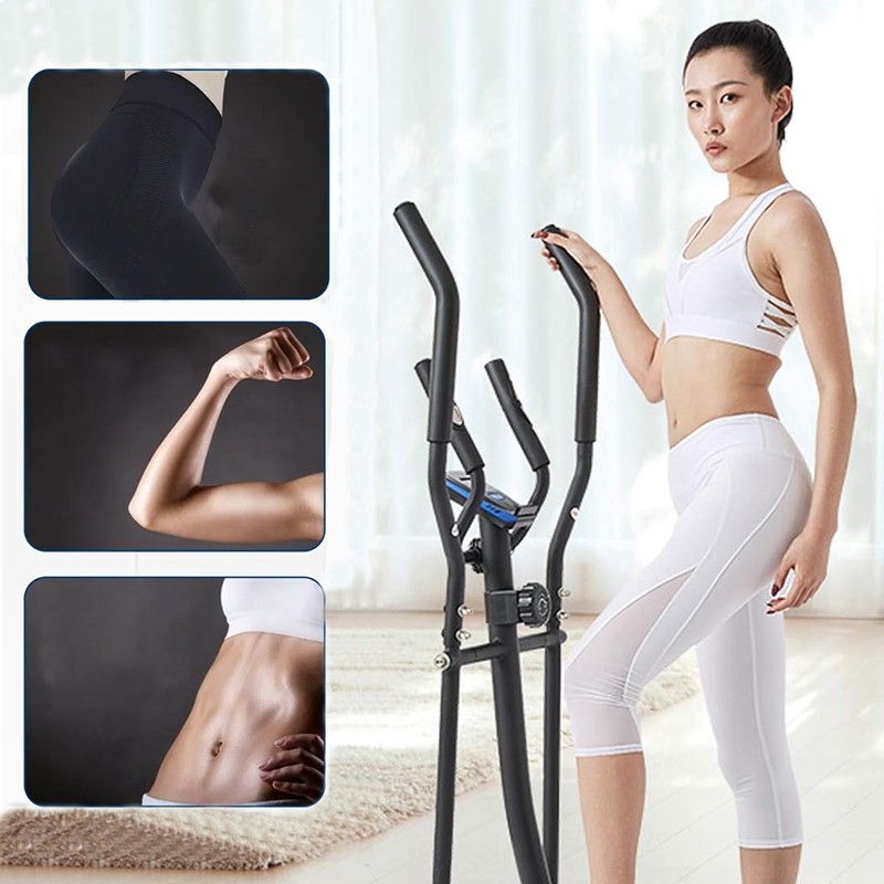 Boz Rəngli Elliptik Trenajor HJ Fitness Elliptical Magnetic 120kq