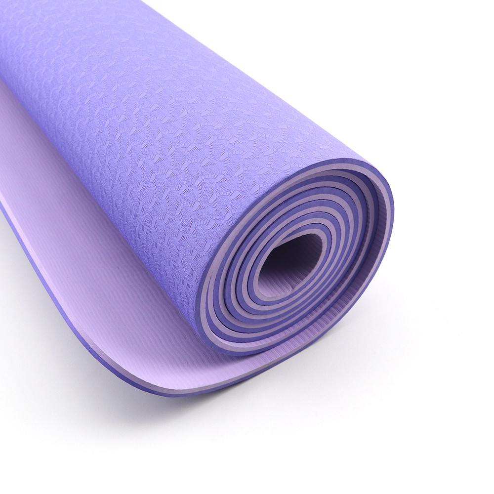 Original Yoga Matt 6 mm İki Tərəfli Mor Rəngli Yoqa Plastes Matı