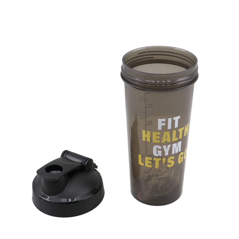 Fitnes Üçün Shaker 600ml Tutuma Sahib Rengli Su qabı