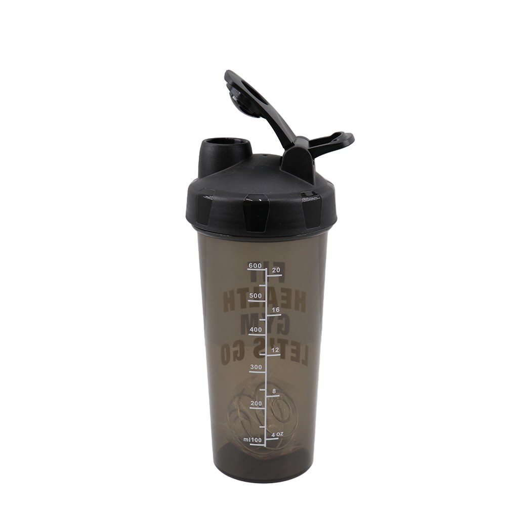 Fitnes Üçün Shaker 600ml Tutuma Sahib Rengli Su qabı