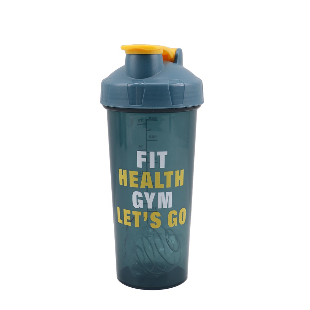 Fitnes Üçün Shaker 600ml Tutuma Sahib Rengli Su qabı