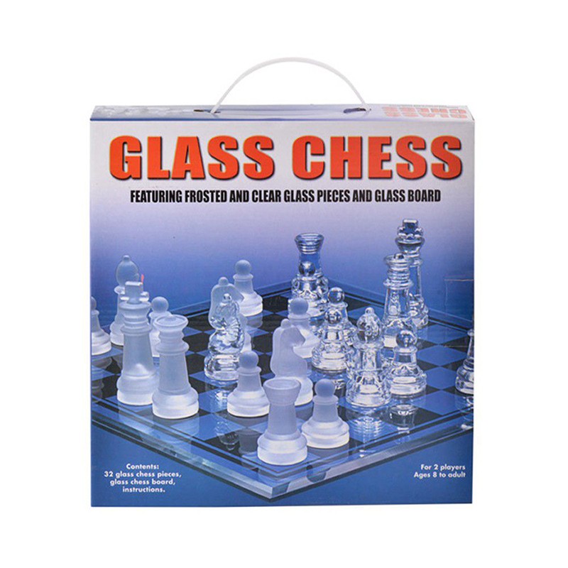 Şüşə Şahmat Glass Chess 40x40 sm
