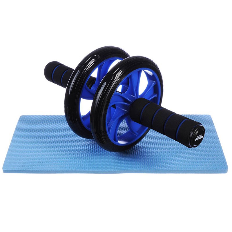 Yeni Super Səssiz  İki Təkərli Press Çarxı Qarın Əzələsi Üçün Abdominal Məşq Roller Çarxı