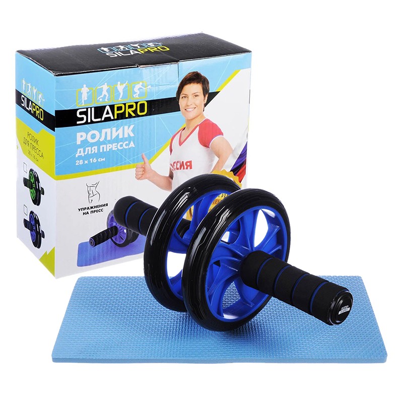 Yeni Super Səssiz  İki Təkərli Press Çarxı Qarın Əzələsi Üçün Abdominal Məşq Roller Çarxı